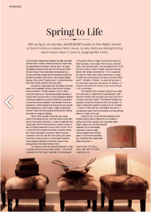 Kensington and Chelsea Magazine April 2015: Article on Nina's House (2/2)