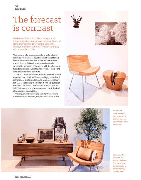 Nina's Guide to Chelsea (Completely London). Featured: CHUNK chair, TESA sideboard, MONROE chair and GRAYPANTS lights (2/3)